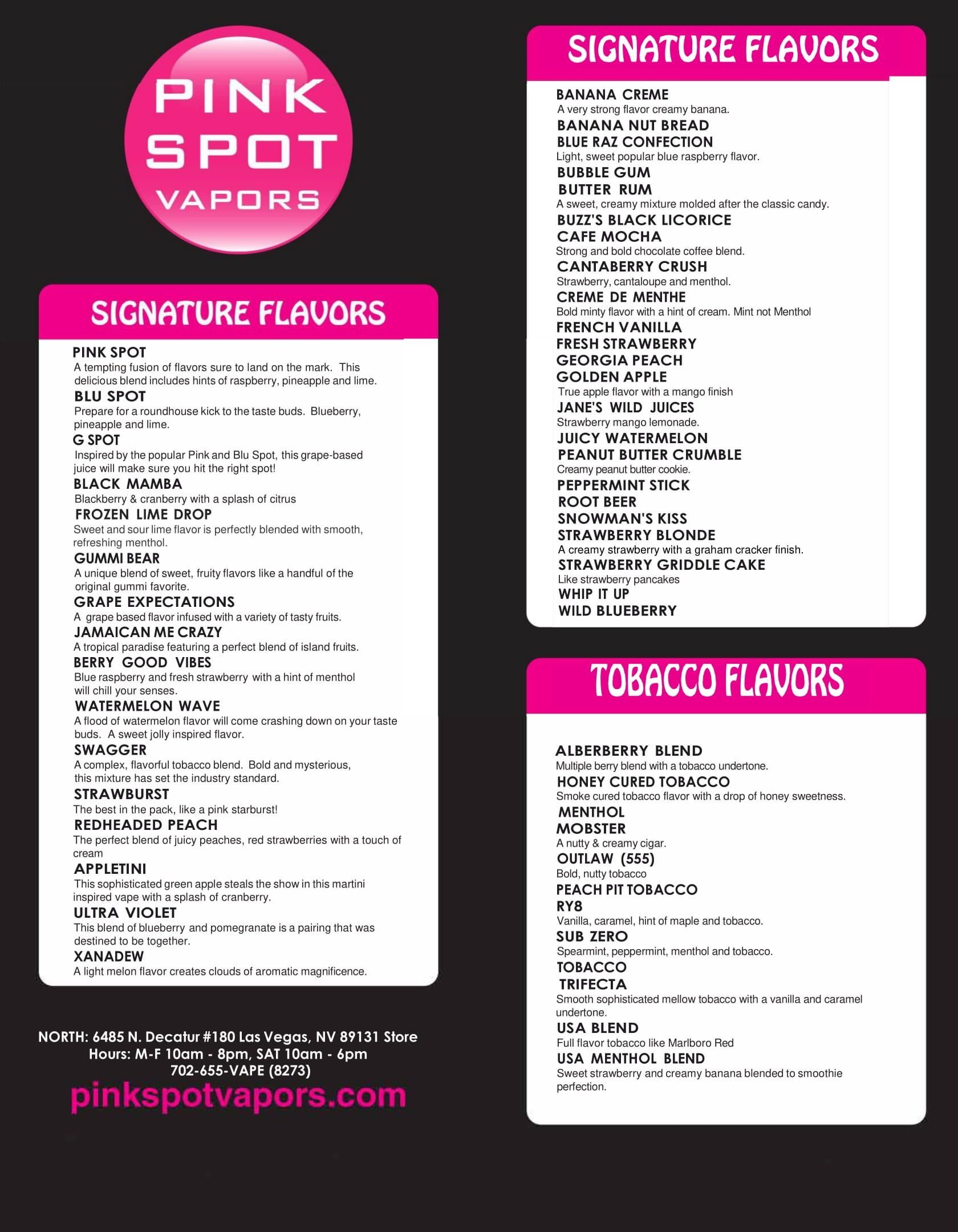 Printable Menu