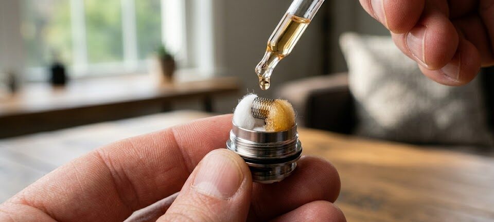 Change a Vape Coil With Juice in It